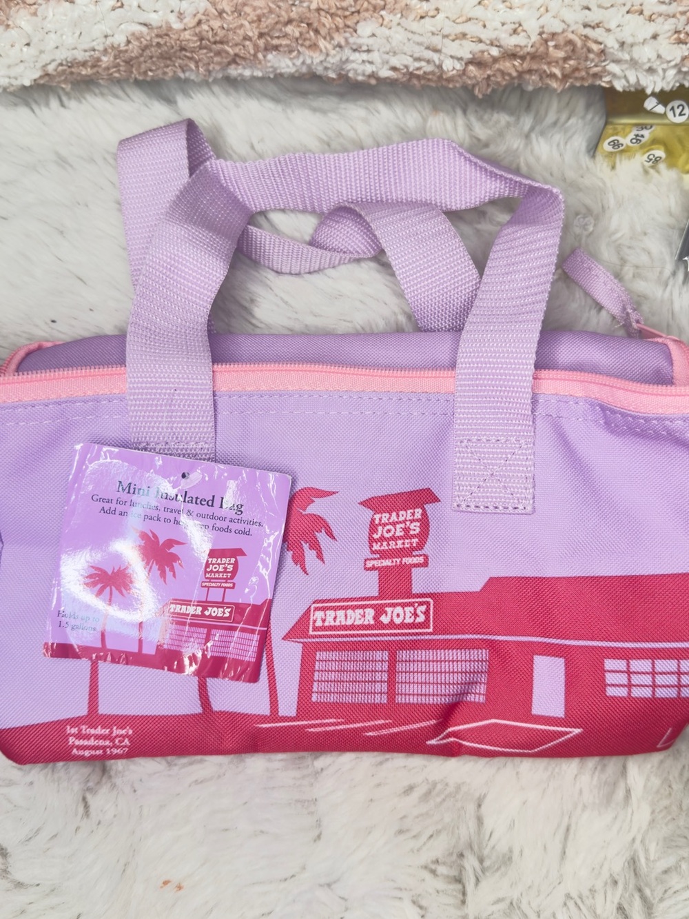 Pink & Lavender Mini Insulated Lunch Bag